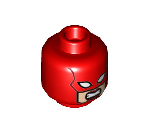 LEGO Red Captain Marvel Minifigure Head (Recessed Solid Stud) (3626 / 25785)