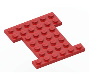 LEGO Rød Bil Base 6 x 7