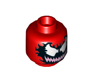 LEGO rot Carnage Minifigure Kopf (Einbau-Vollbolzen) (3626 / 21601)