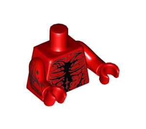 LEGO Red Carnage with Short Appendages Minifig Torso (973 / 88585)