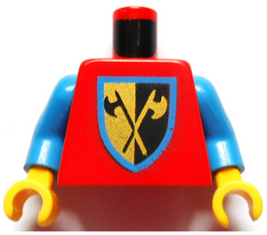 LEGO rot Castle Crusader Axt Torso (973)