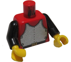 LEGO Rot Schloss Torso mit Breastplate und Schwarz Arme (973 / 73403)