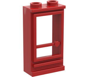 LEGO Red Classic Door 1 x 2 x 3 Left with Open Stud with Hole