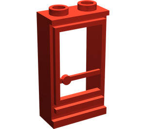 LEGO Rojo Classic Puerta 1 x 2 x 3 Derecha (para Slotted Bricks)