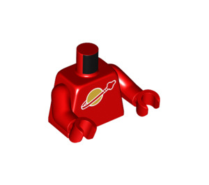 LEGO Red Classic Spaceman Red (New Moulds) Minifig Torso (973 / 76382)