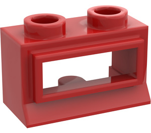 LEGO Red Classic Window 1 x 2 x 1 Long Sill, No Glass