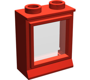 LEGO Red Classic Window 1 x 2 x 2 (for Slotted Bricks)
