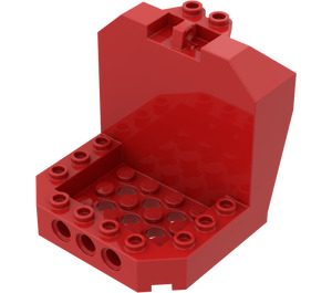 LEGO Rosso Cabina di pilotaggio Parte inferiore 6 x 6 x 5 (30619)