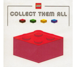 LEGO rot Collect Them All Promotional Aufkleber