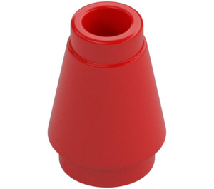 LEGO Rood Kegel 1 x 1 met top groef (28701 / 59900)