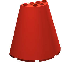 LEGO Red Cone 8 x 4 x 6 Half (47543 / 48310)
