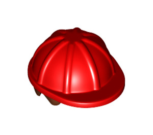 LEGO Red Construction Helmet with Reddish Brown Hair (16175)
