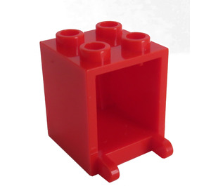 LEGO Red Container 2 x 2 x 2 with Recessed Studs (4345 / 30060)