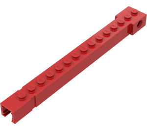 LEGO Röd Kran Arm Utanför Bred med skåra