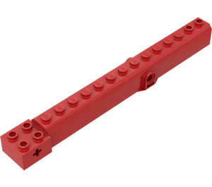 LEGO Rood Kraan Arm Buiten met Pegholes (57779)