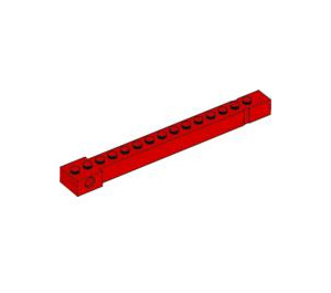 LEGO Rood Kraan Arm Buiten met pinnen (2350 / 47643)