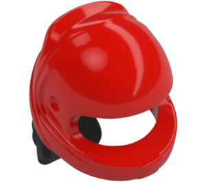 LEGO Red Crash Helmet with Black Ponytail (36293)