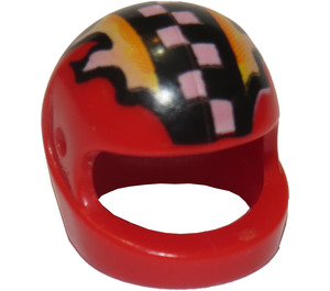 LEGO Red Crash Helmet with Checks and Flames (2446)