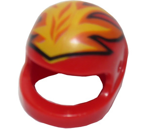 LEGO Red Crash Helmet with flames pattern (2446 / 83132)