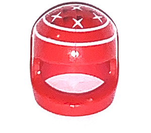 LEGO Red Crash Helmet with Schumacher Stars (2446 / 50454)