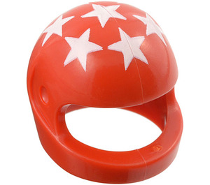 LEGO Red Crash Helmet with White Stars (2446 / 81882)