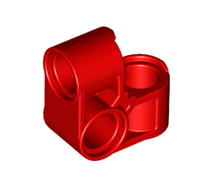 LEGO Rood Kruis Blok Krom 90 graden met Drie Pin gaten (44809)