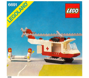 LEGO rouge Traverser Helicopter 6691