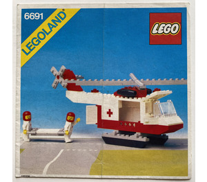 LEGO rouge Traverser Helicopter 6691 Instructions