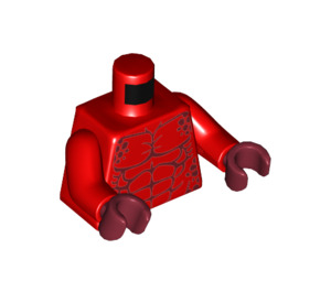 LEGO Rood Crust Smasher - zonder Pantser (30374) Minifiguur Torso (973 / 76382)