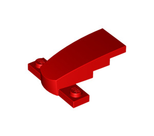 레고 빨간색 구부러진 앞쪽 끝 그리고 베이스 4 x 4 x 1.3 (93589)
