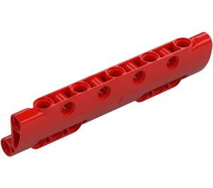 LEGO Rood Gebogen Paneel 11 x 3 met 10 Pin Gaten (11954)