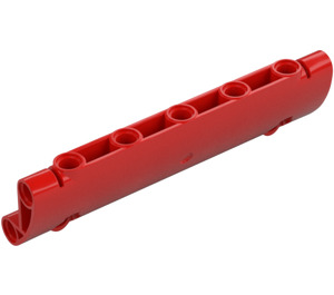 LEGO Rød buet Panel 11 x 3 med 2 Pin Huller (62531)