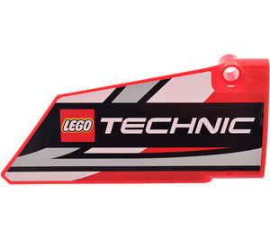 LEGO Punainen Kaareva Paneeli 18 Oikein jossa LEGO Technic Tarra (64682)