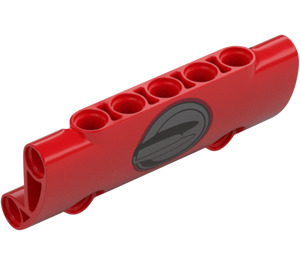 LEGO Red Curved Panel 7 x 3 with Circular fuel Cap (24119 / 78704)