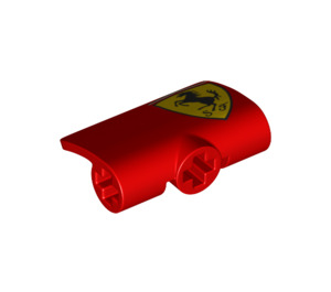 LEGO Rood Curvel Paneel 2 x 3 met Ferrari Links (71682 / 78701)