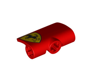 LEGO Rood Curvel Paneel 2 x 3 met Ferrari Rechtsaf (71682 / 78702)