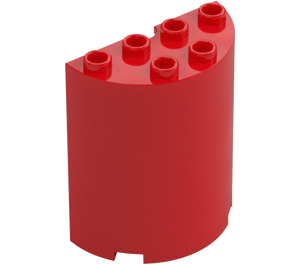 LEGO Red Cylinder 2 x 4 x 4 Half (6218 / 20430)