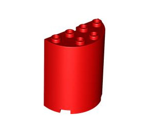 LEGO rouge Cylindre 2 x 4 x 4 Demi (6218 / 20430)