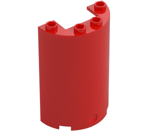 LEGO Czerwony Cylinder 2 x 4 x 5 Połowa (35313 / 85941)