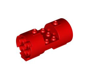 LEGO Red Cylinder 3 x 6 x 2.7 Horizontal Hollow Center Studs (30360)