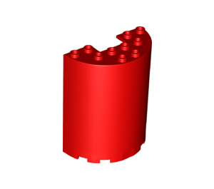 LEGO Red Cylinder 3 x 6 x 6 Half (35347 / 87926)