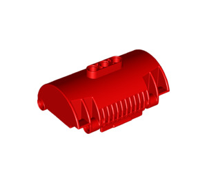 LEGO Rood Cilinder 3 x 8 x 5 Halve met 3 Gaten (15361)