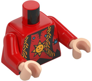 LEGO Red Dani Dennison Minifig Torso (973 / 76382)