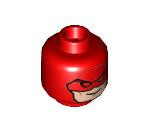 LEGO Red Daredevil Minifigure Head (Recessed Solid Stud) (3626 / 77243)