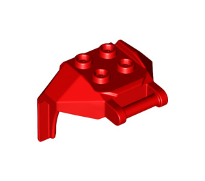 LEGO rot Design Backstein 4 x 3 x 3 mit 3.2 Shaft (27167)