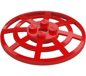 LEGO Rood Dish 6 x 6 Webbed (Vierkante houder aan onderzijde) (4285 / 30234)