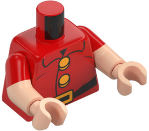 LEGO Red Doc Minifig Torso (973 / 78568)