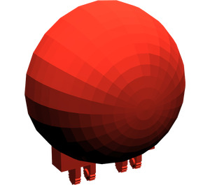 LEGO rouge Dome 6 x 6 x 3 avec Charnière Stubs (50747 / 52979)