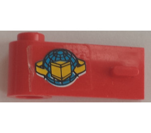 LEGO Red Door 1 x 3 x 1 Left with Shipping Logo Sticker (3822)