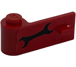 LEGO Rojo Puerta 1 x 3 x 1 Izquierda con Wrench Pegatina (3822)